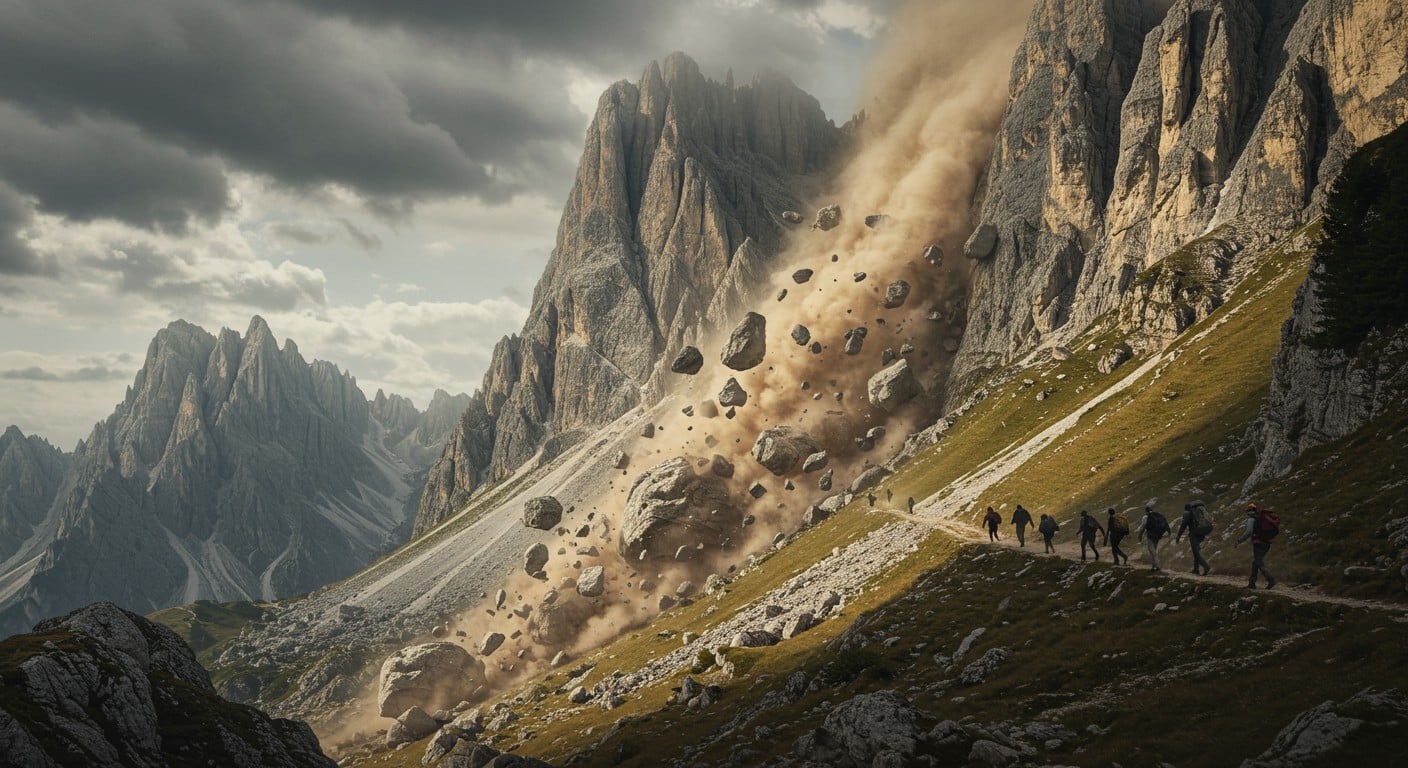 Chutes de pierres massives dans les Dolomites : des centaines de randonneurs évacués. Découvrez les causes et impacts de ce phénomène inquiétant.