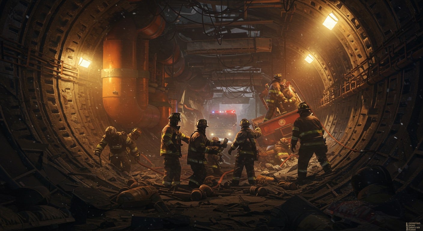 31 ouvriers sauvés après l'effondrement d'un tunnel à Los Angeles. Découvrez les détails de l'opération de sauvetage et les enjeux de ce chantier à 630 millions.