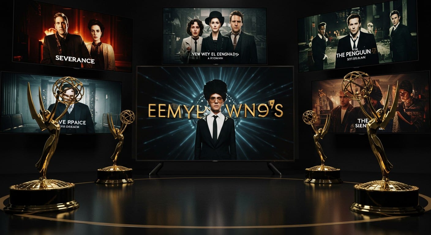 Les Emmy Awards 2025 mettent en lumière des séries sombres et satiriques comme Severance ou The Penguin. Découvrez les favoris et surprises !