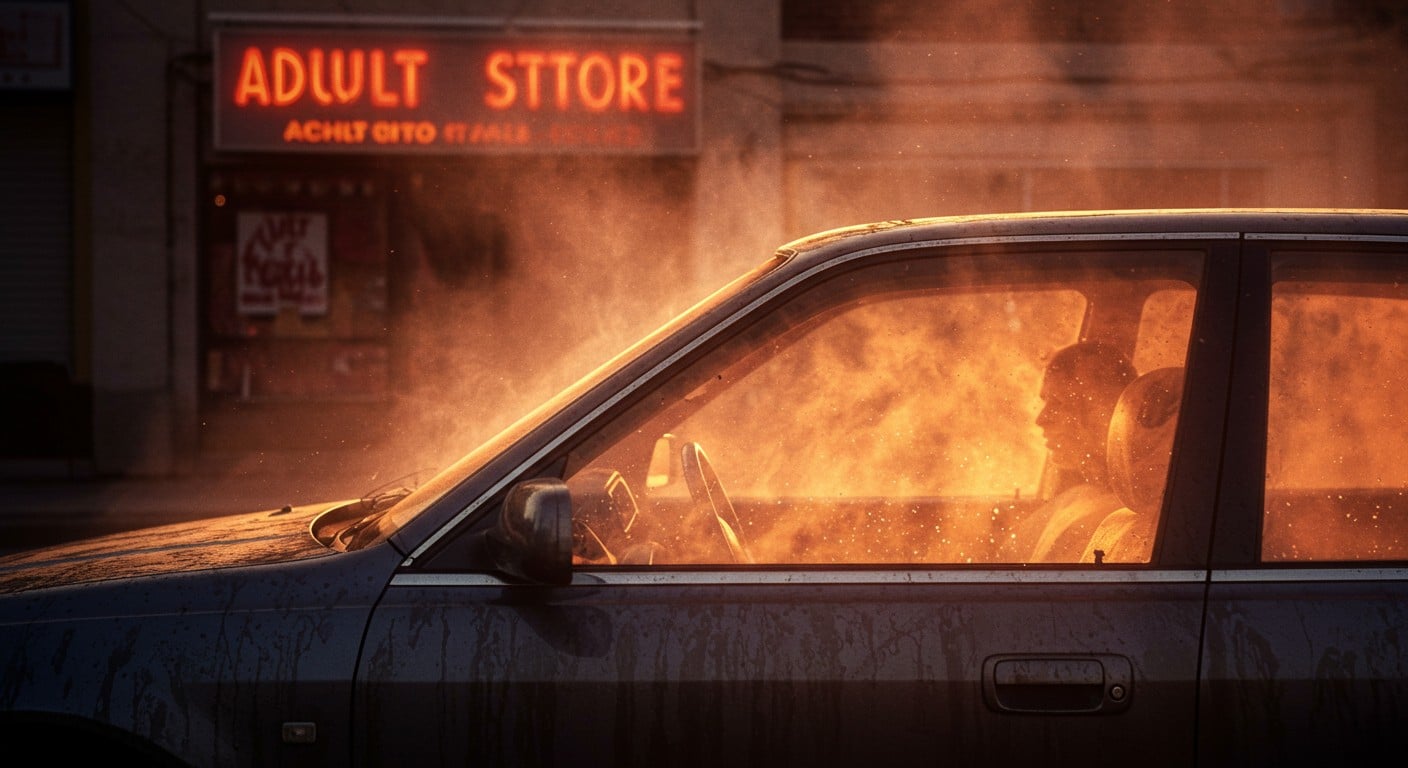 Quatre enfants laissés en plein soleil dans une voiture à 51°C, pendant que leur père s'amuse dans un sex-shop. Découvrez cette affaire choquante.
