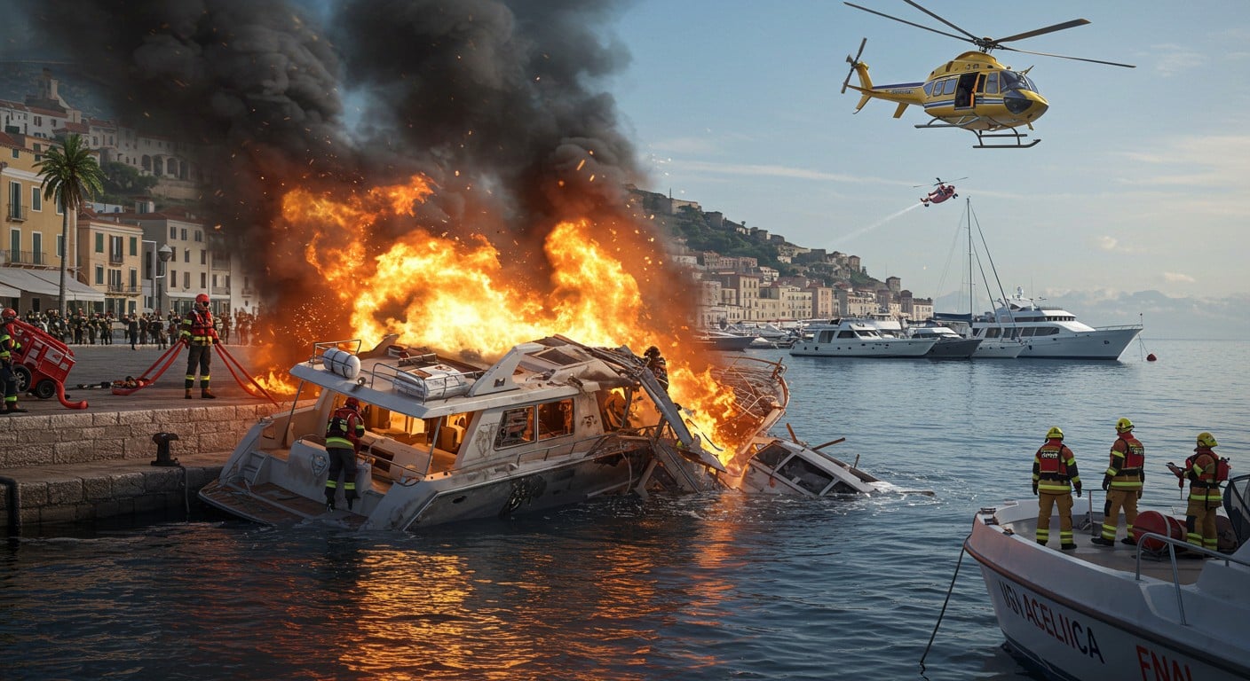 Une explosion sur un bateau de plaisance à Port Grimaud blesse une femme de 86 ans. Découvrez les détails de l’incident et les questions en suspens.