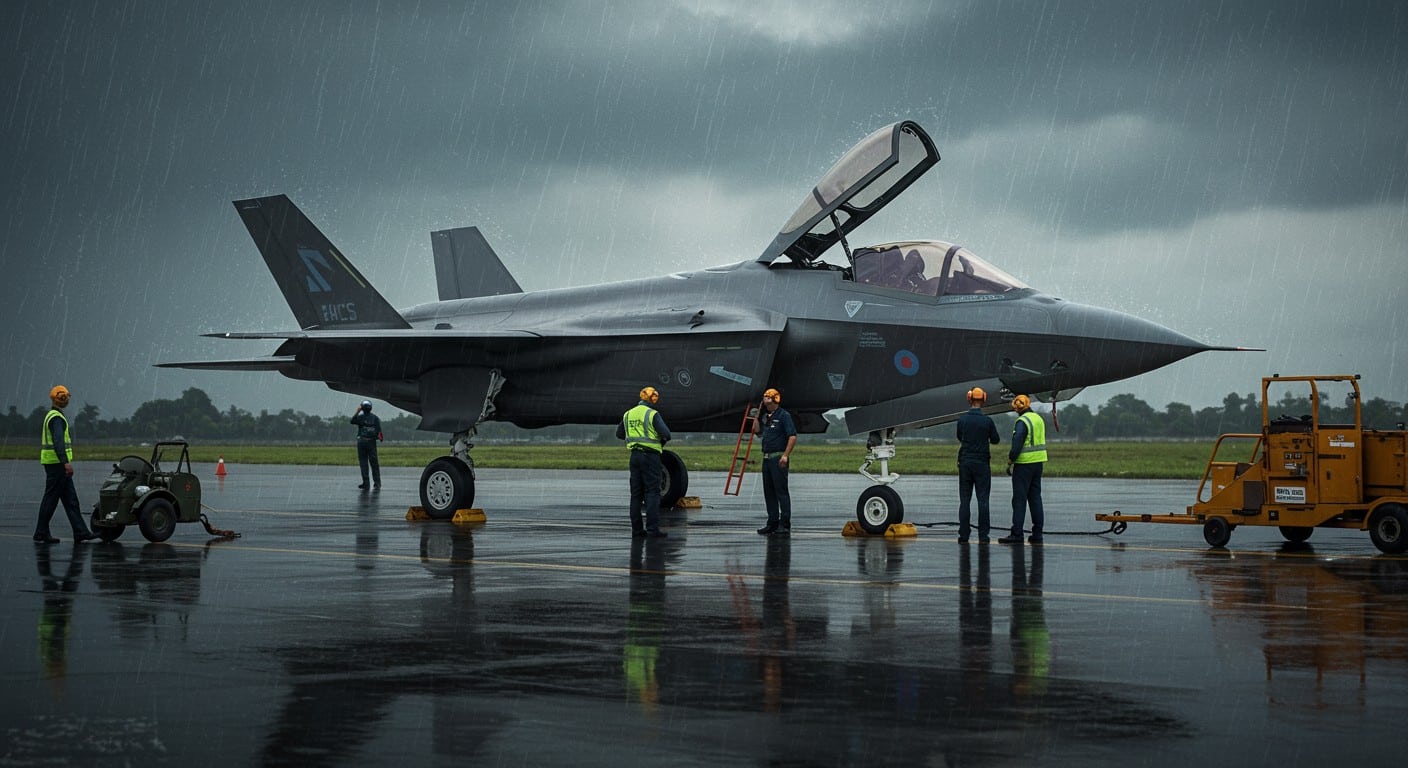 Un chasseur F-35 britannique, coincé en Inde depuis cinq semaines, est prêt à décoller. Découvrez les raisons de cet incident et ses implications.