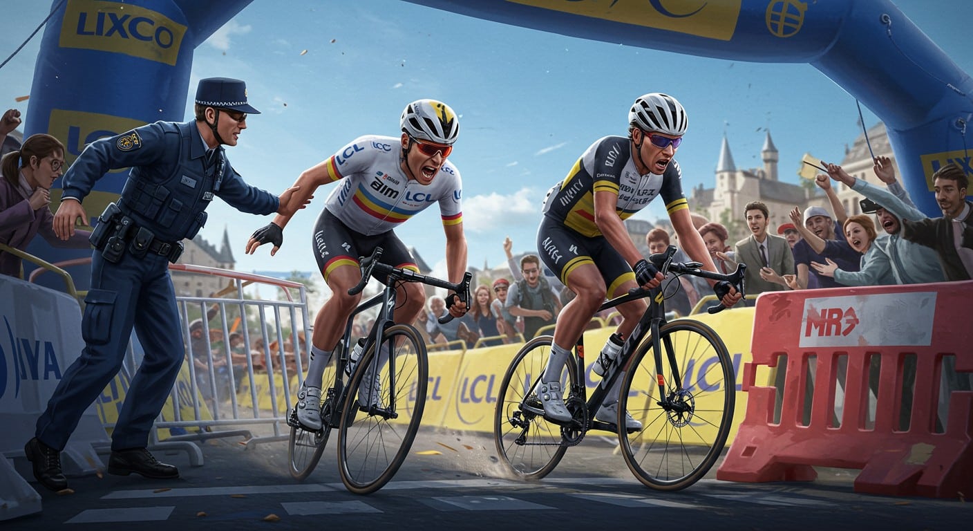 Un cycliste amateur tente de voler la vedette sur la ligne d’arrivée du Tour de France 2025 à Valence. Découvrez cette folle aventure et ses conséquences !