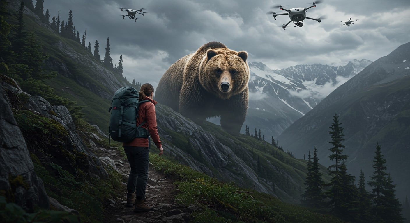 Une femme survit à une attaque d’ours brun en Alaska. Découvrez son histoire, les secours héroïques et les conseils pour randonner en sécurité.
