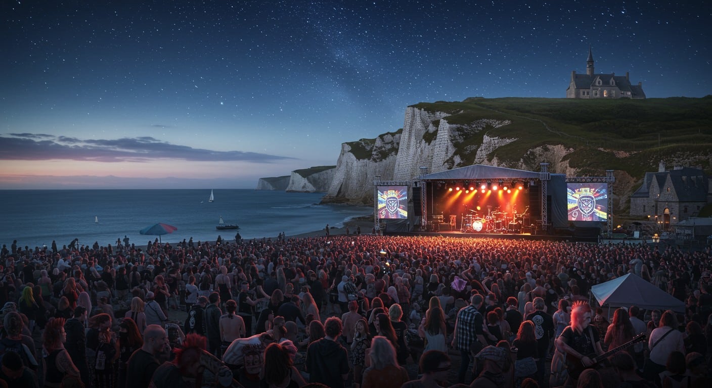 Le Festival de la Mer à Landunvez, Finistère, attire 3500 fans de rock et punk. Découvrez la programmation 2025, les têtes d’affiche et l’ambiance unique !