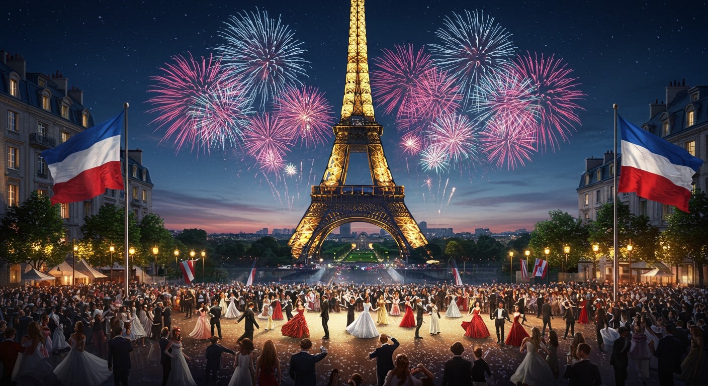 Découvrez le programme du 14 Juillet 2025 à Paris : bals, défilé, feu d’artifice et match de foot ! Vibrez au rythme des festivités en Île-de-France.