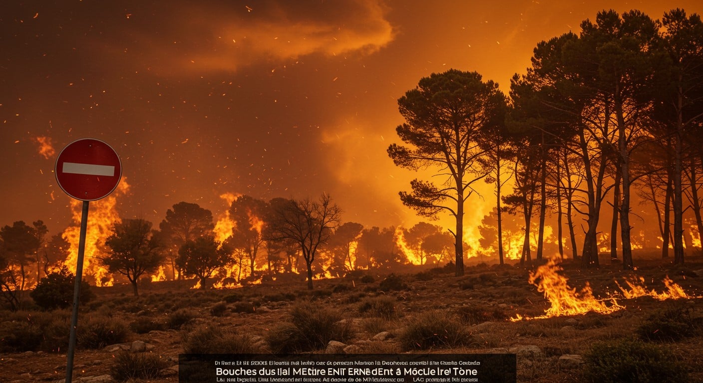 Risque sévère de feux de forêt dans les Bouches-du-Rhône : accès interdit jusqu’à lundi. Découvrez pourquoi et comment protéger la région.