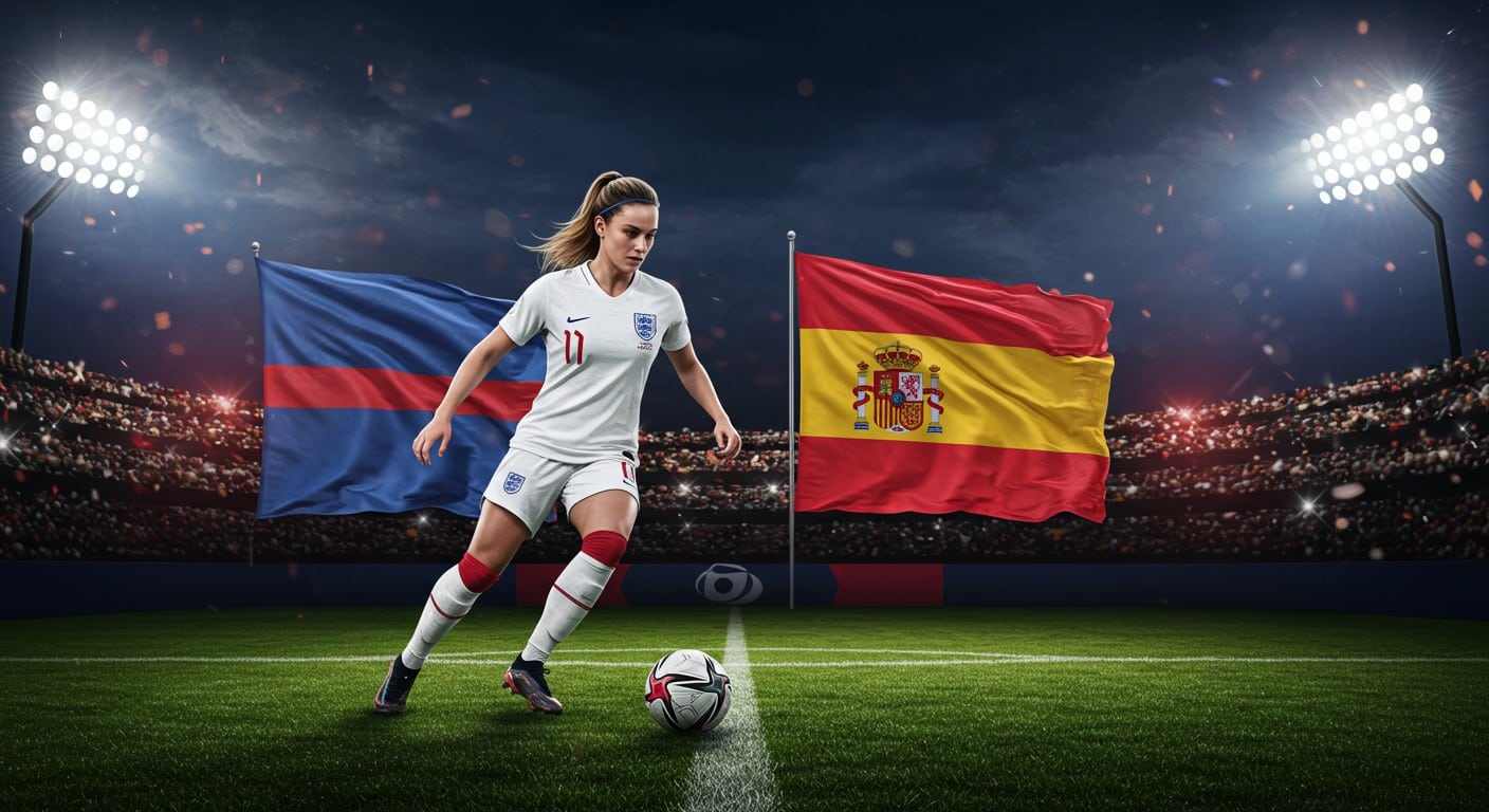 La finale de l’Euro féminin 2025 oppose l’Angleterre à l’Espagne. Suivez ce choc entre championnes en titre et favorites pour un match historique !