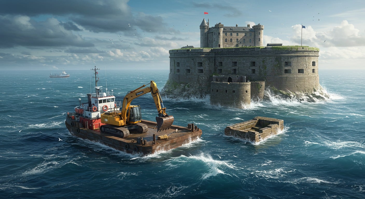 Le sauvetage de Fort Boyard débute avec un chantier titanesque à 36,6 millions d’euros. Découvrez les défis et l’avenir de ce symbole maritime !