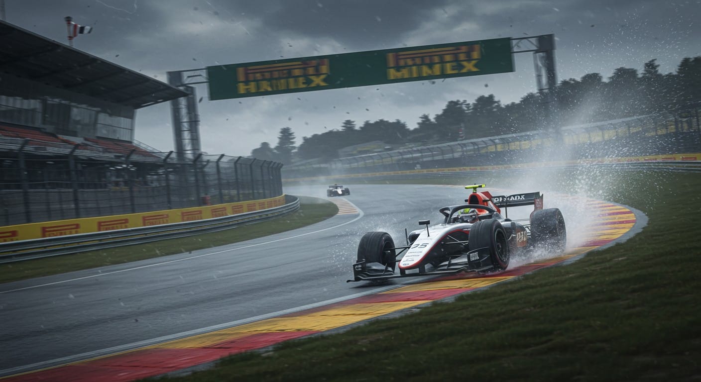 Un GP de Belgique F2 chaotique sous la pluie ! Pénalités, disqualifications et une victoire inattendue : découvrez l’incroyable scénario de Spa-Francorchamps.