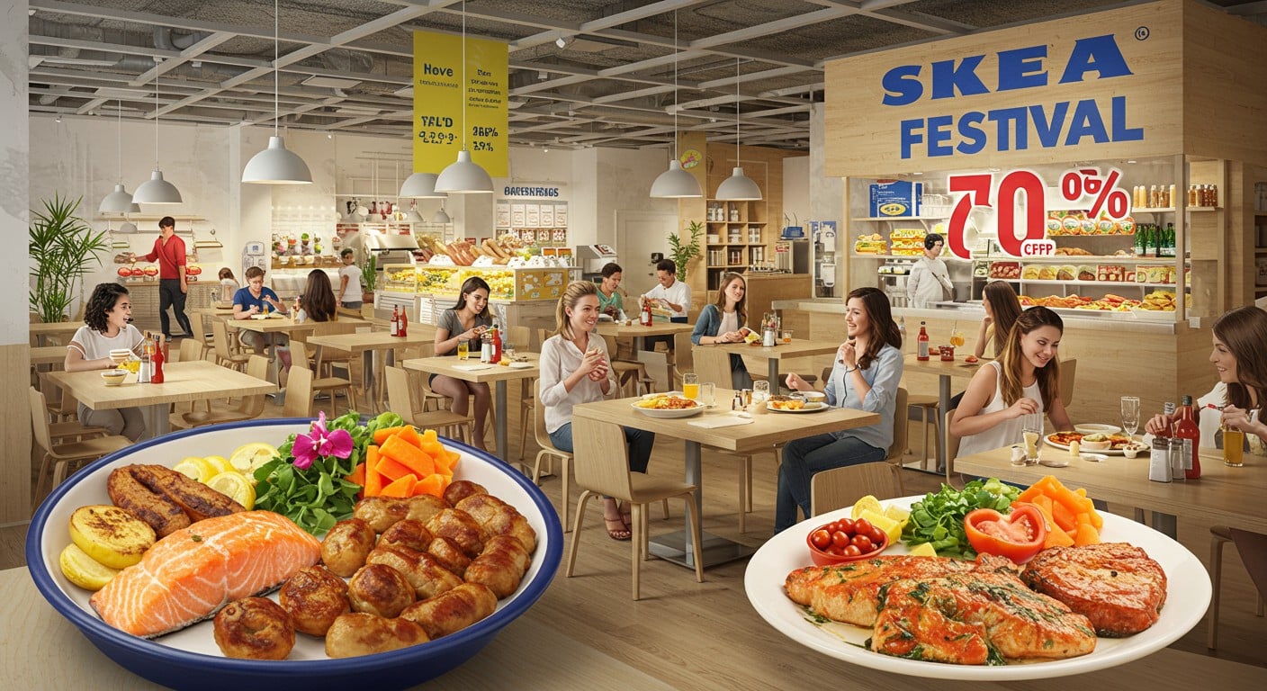 Ikea baisse ses prix dans ses restaurants avec des plats à -50% et des menus enfants gratuits. Découvrez comment le géant du meuble mise sur la restauration !