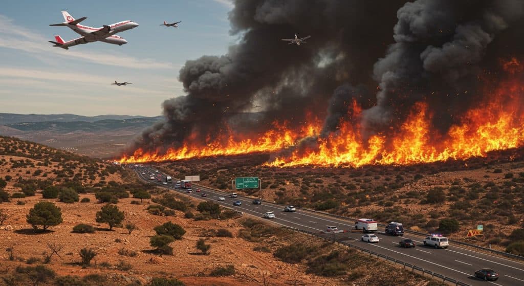 Incendie à Fabrègues : A9 Fermée, 200 Pompiers Mobilisés