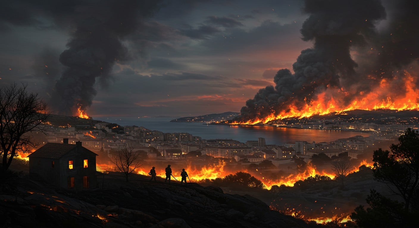 Incendie à Marseille : 750 ha brûlés, 10 maisons détruites. Découvrez l’impact dévastateur et les efforts pour maîtriser le feu. Cliquez pour en savoir plus.