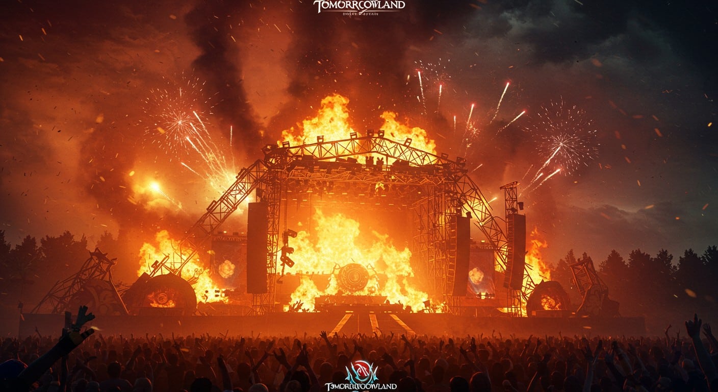 Incendie à Tomorrowland : la scène principale ravagée, un second feu menace. Le festival est-il condamné ? Découvrez les détails et les enjeux.