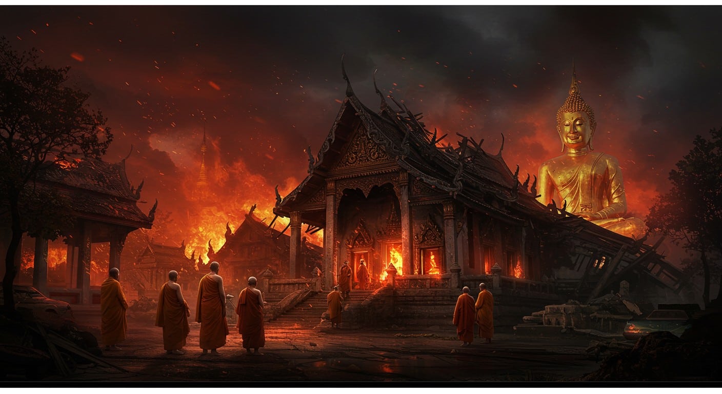 Un incendie ravage Wat Pho, le plus grand temple bouddhiste de France, à Breux-Jouy. Découvrez les causes, impacts et perspectives de reconstruction.