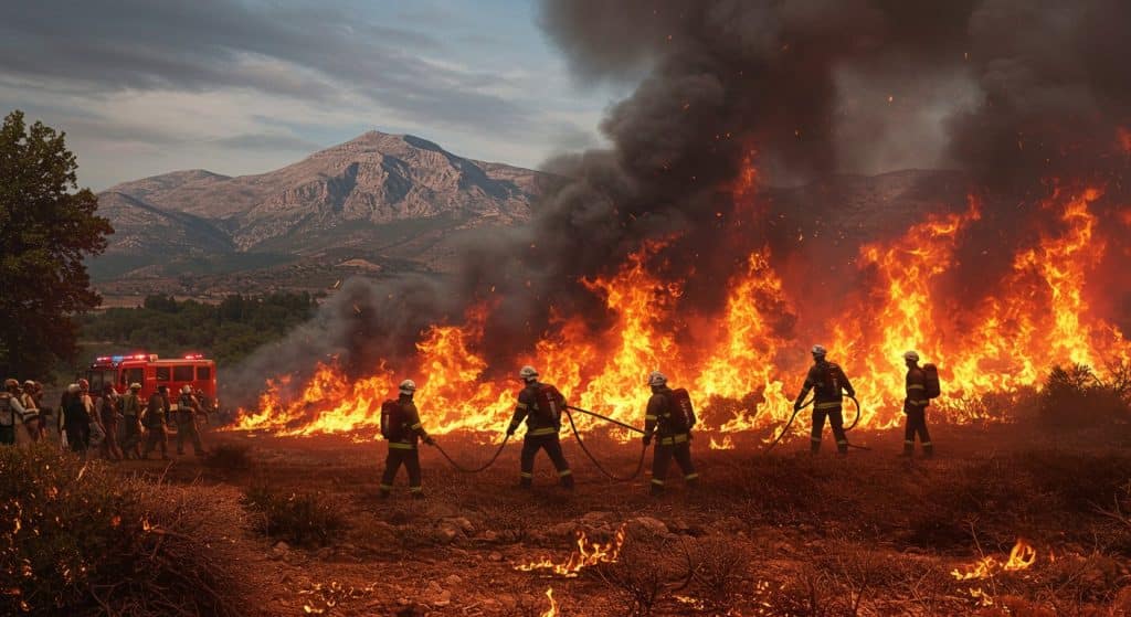 Incendie en Crète : Évacuations et Lutte Acharnée