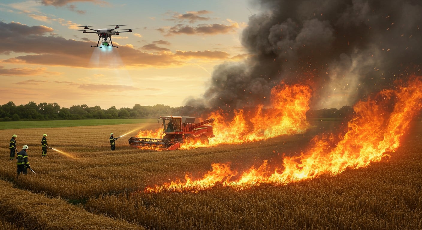 Incendie à Mespuits (Essonne) : 35 ha de récoltes détruits lors des moissons. Découvrez les causes, l’intervention des pompiers et l’impact sur les agriculteurs.