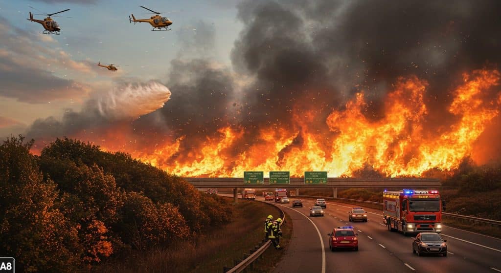Incendie sur l’A8 à Fréjus : Circulation Perturbée