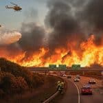 Incendie sur l’A8 à Fréjus : Circulation Perturbée