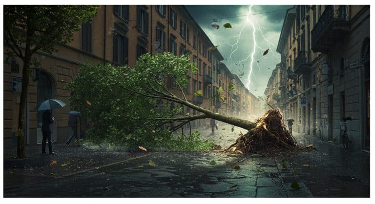 Intempéries Fatales À Milan : Une Femme Tuée Par Un Arbre