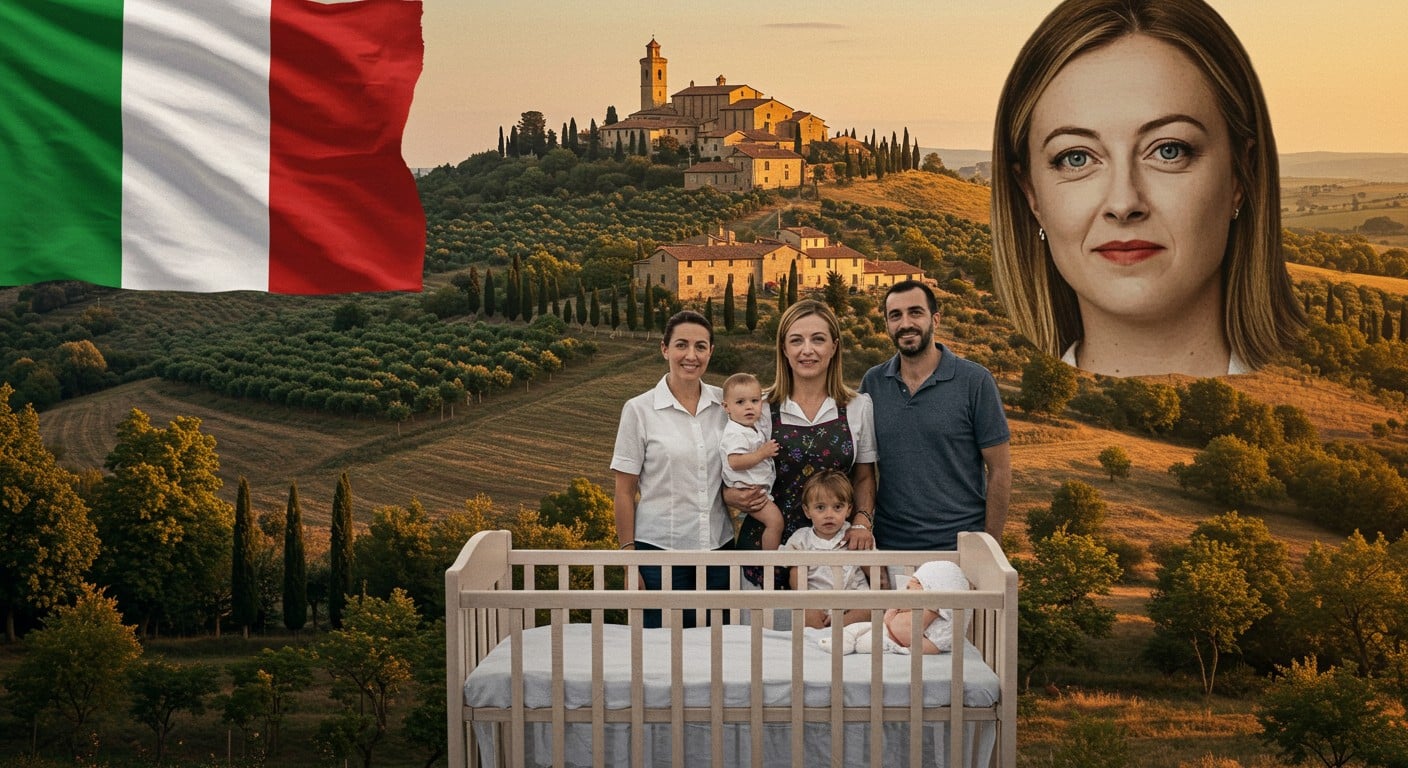En Italie, la natalité chute. Meloni mise sur des "bambini" pour contrer le déclin démographique et le "grand remplacement". Découvrez son combat.