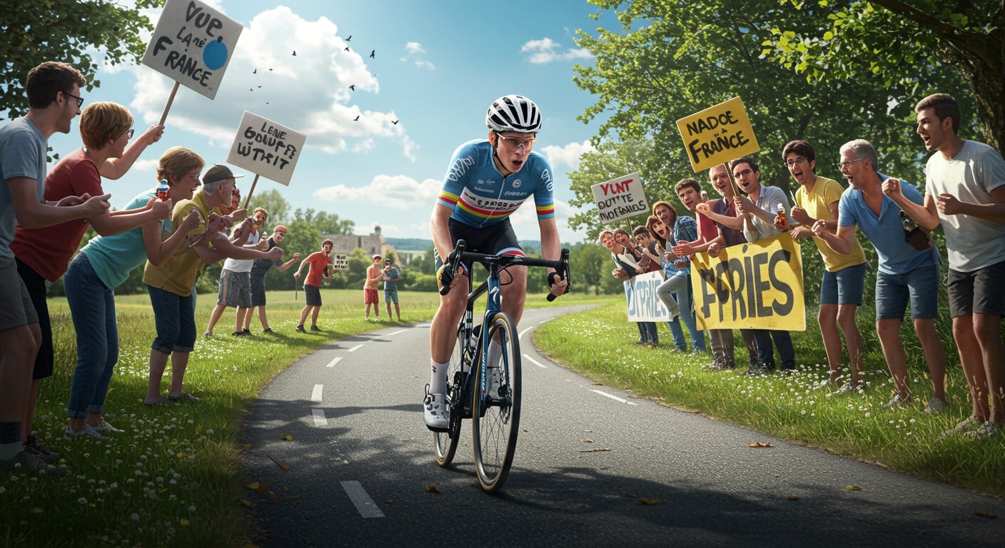 Découvrez l'ascension fulgurante de Kévin Vauquelin, 3e du Tour de France 2025, chez lui en Normandie. Un talent naturel à suivre !