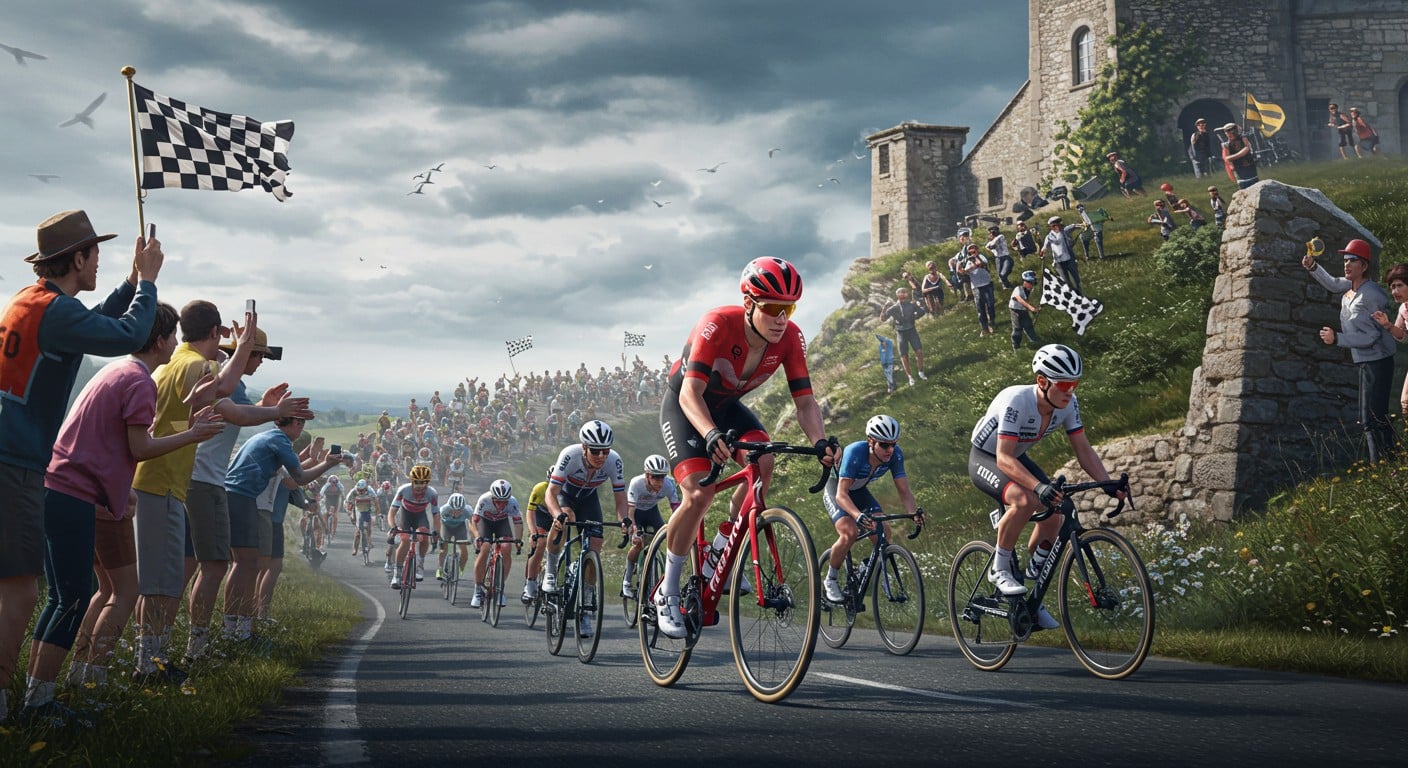 Kévin Vauquelin brille sur le Tour de France 2025, défiant les favoris et visant le maillot blanc. Découvrez son ascension fulgurante !