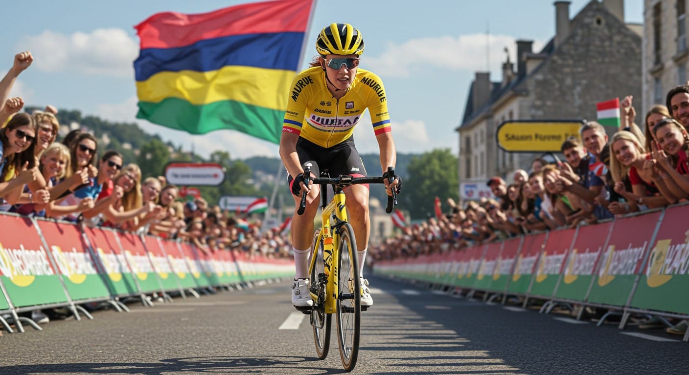 Kim Le Court, cycliste mauricienne, brille au Tour de France Femmes 2025. Son parcours, marqué par le drame et la passion, inspire l’Afrique. Découvrez son histoire !