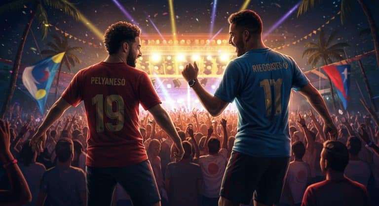 Kylian Mbappé et Achraf Hakimi au Concert de Bad Bunny