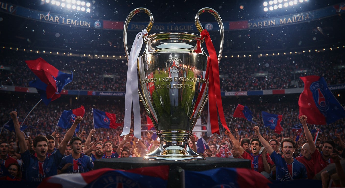 La Coupe aux grandes oreilles trône au Parc des Princes ! Découvrez l’émotion des fans face au trophée tant attendu lors du Stadium Tour. Cliquez pour vibrer !