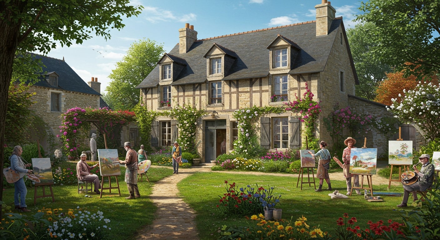 Découvrez la Maison de Simon, un lieu culturel insolite en Normandie où des artistes internationaux créent et partagent. Plongez dans l’art et la communauté locale !