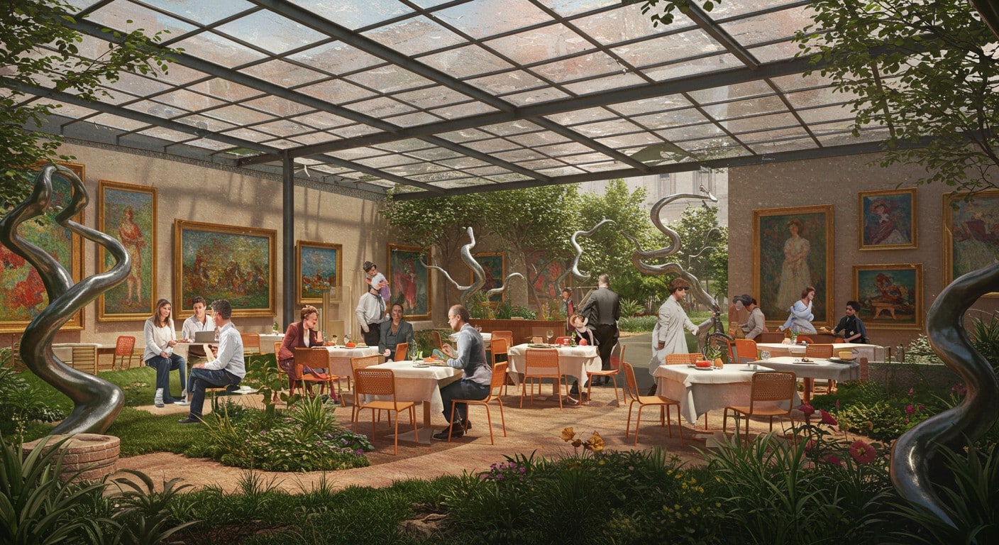 Découvrez le Café Sculptures, nouveau joyau gourmand du musée des Beaux-Arts de Rouen, sous la verrière du Jardin des sculptures. Une expérience unique !