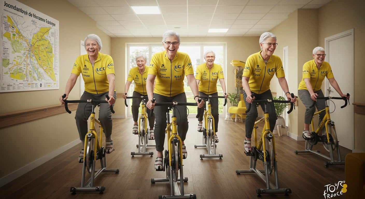 Découvrez comment les seniors des Ehpad pédalent sur le Tour de France pour rester actifs et solidaires. Une initiative sociale unique !