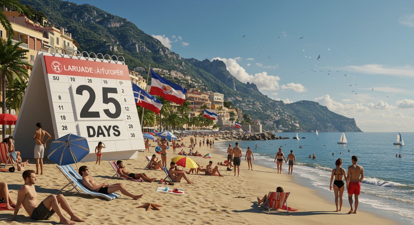 Les Français ont-ils plus de congés que leurs voisins européens ? Découvrez où la France se situe avec ses 25 jours et qui sont les champions des vacances.