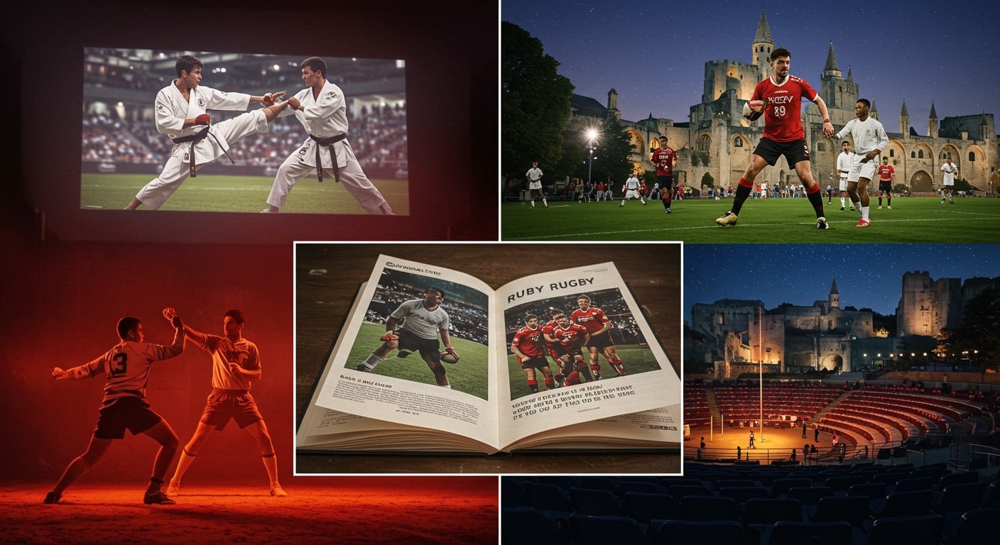 Cinéma, livres, théâtre : découvrez comment la culture sportive anime l'été 2025. Karaté, rugby, natation... l'inspiration ne prend pas de vacances !
