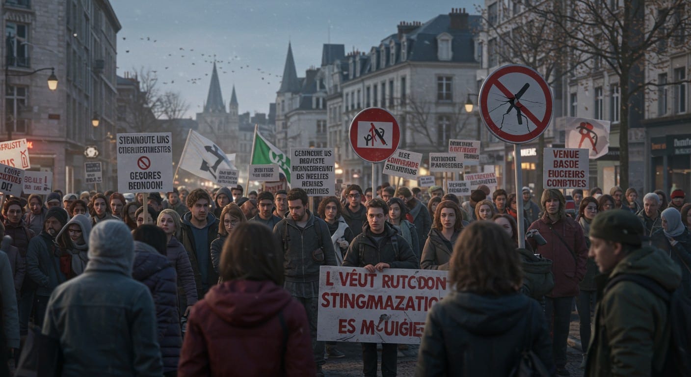 À Limoges, 200 manifestants dénoncent les propos du maire qualifiant des habitants de « bêtes » et « salafistes ». Une polémique qui secoue la ville.