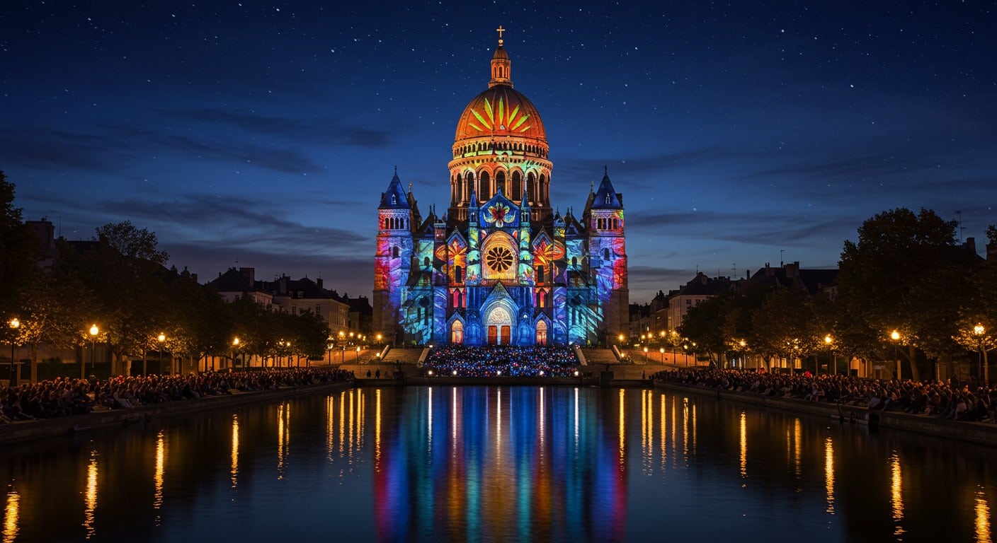 Découvrez 5 spectacles sons et lumières dans la Marne, de Reims à Châlons. Plongez dans l’histoire avec des projections immersives jusqu’en septembre !