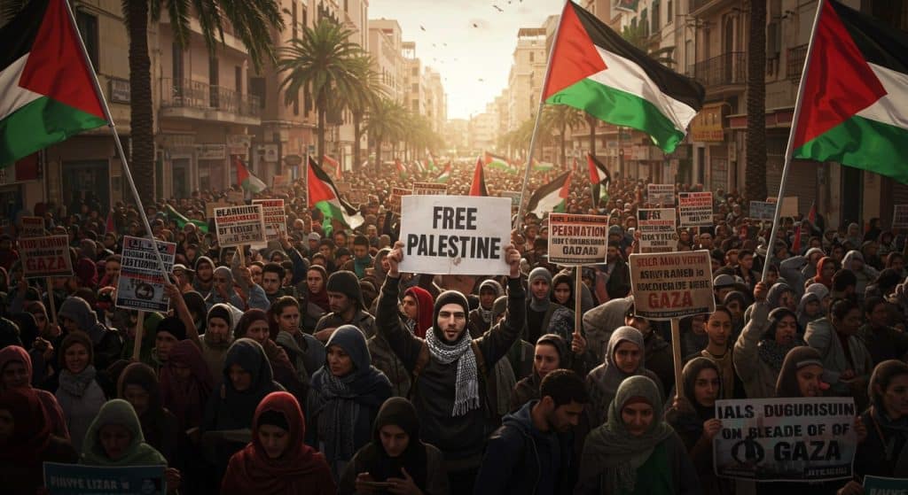 Maroc : Manifestations Massives pour Gaza et Contre Normalisation