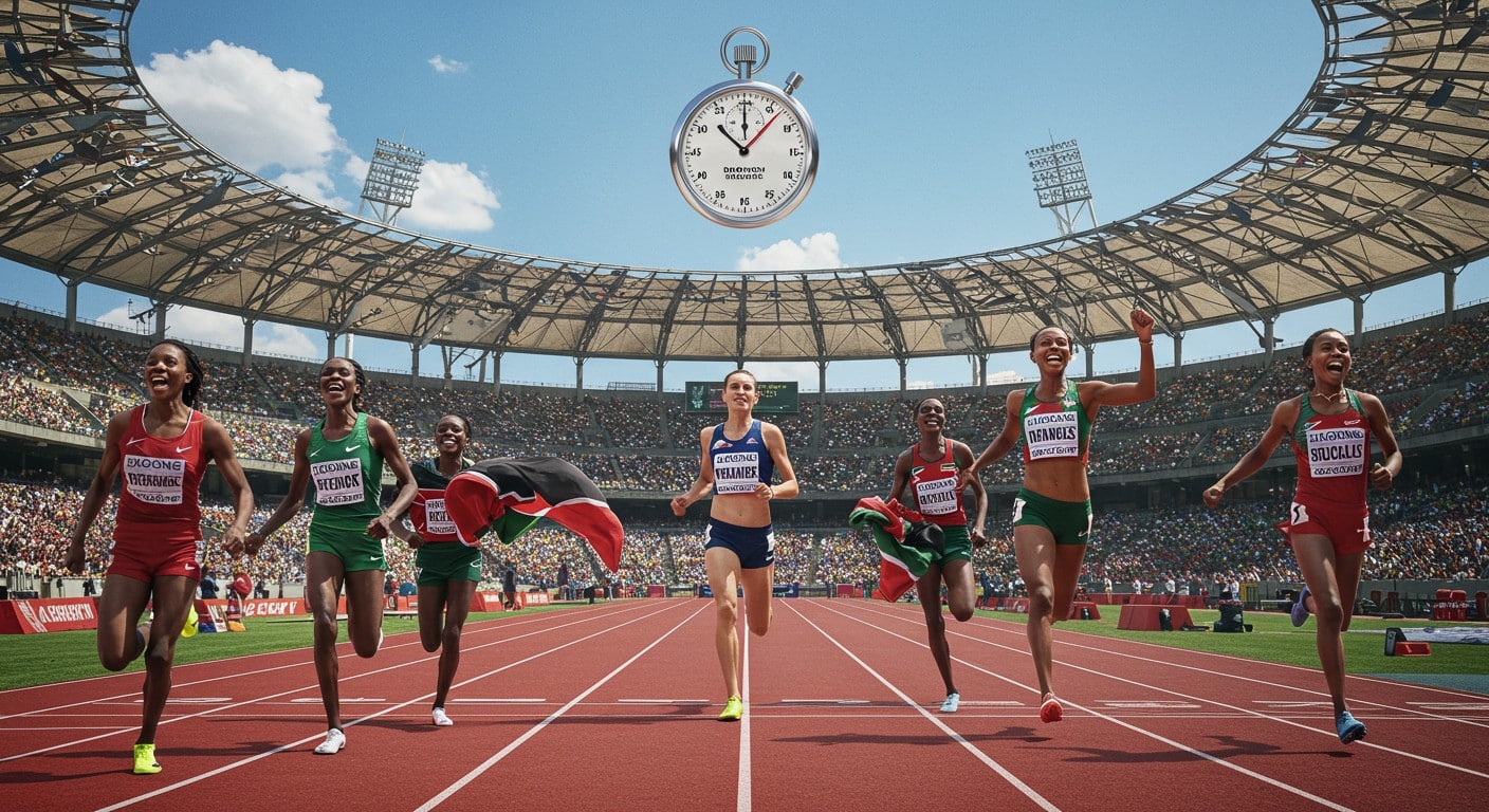 Azeddine Habz bat le record de France du mile, les Kényanes écrivent l’histoire à Eugene. Découvrez les exploits du demi-fond et les moments forts !