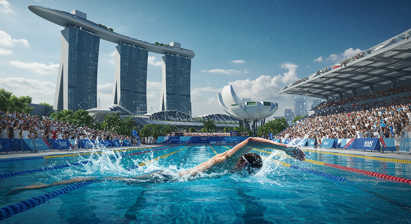 Les Mondiaux de natation 2025 à Singapour s’annoncent palpitants avec Léon Marchand et les Bleus en quête d’or. Découvrez les enjeux et stars à suivre !