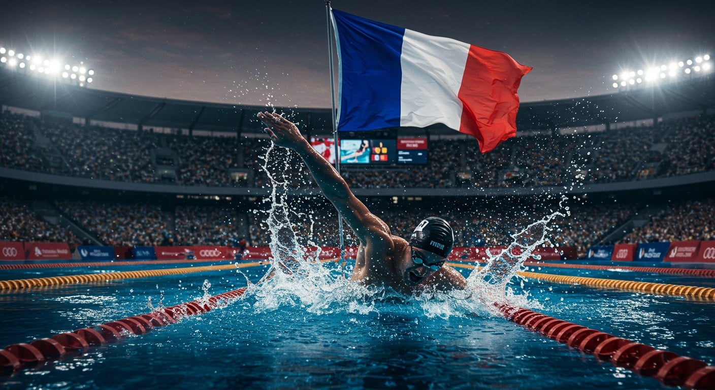 Suivez les Mondiaux de natation 2025 à Singapour ! Horaires, chaînes TV et focus sur les stars françaises comme Léon Marchand. Ne manquez rien !