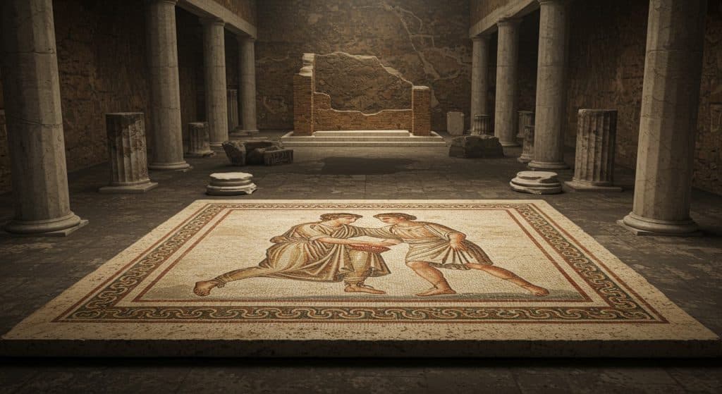Mosaïque Érotique de Pompéi : Un Trésor Retrouvé