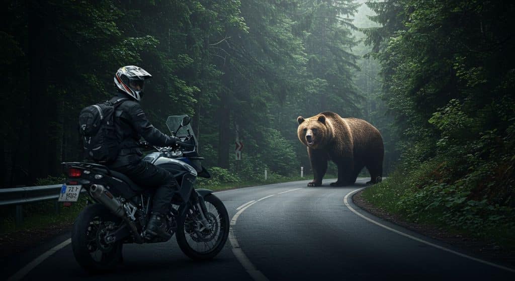 Motard Tué par un Ours en Roumanie : Tragédie en Montagne