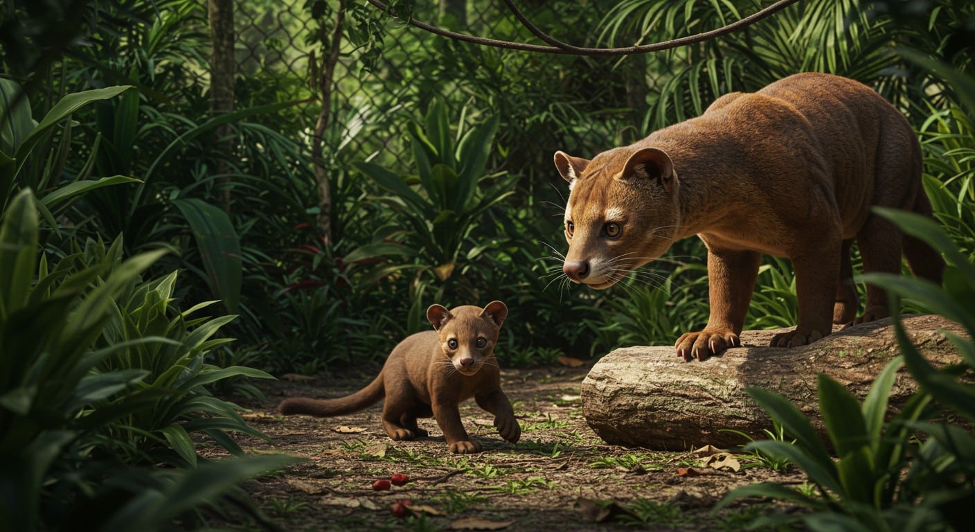 trois bébés fossas, prédateurs menacés de Madagascar, sont nés à Paris. Découvrez leurs premiers pas et l’importance de cet événement pour la conservation.