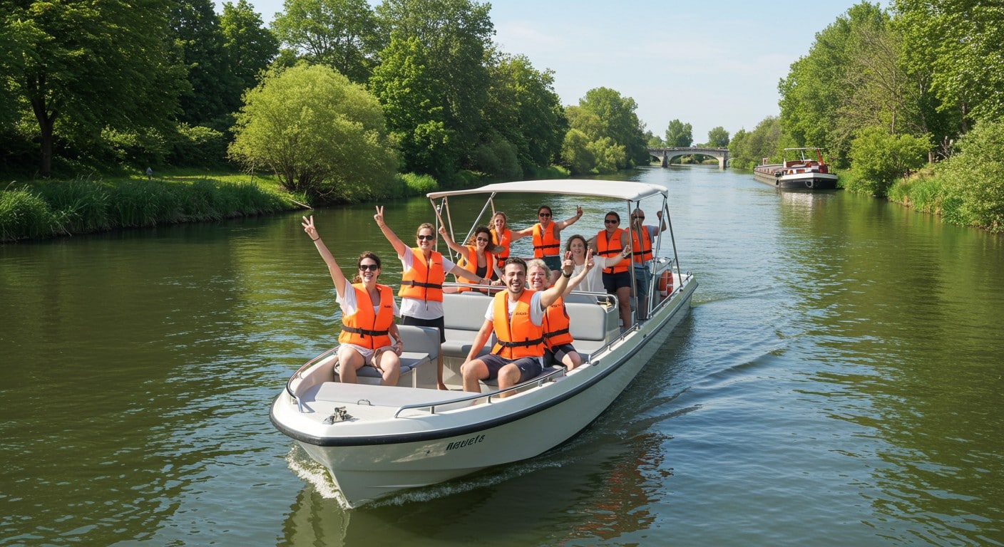 Découvrez la navigation sur la Seine en bateau électrique sans permis ! Une expérience unique, écologique et accessible à tous, à partir de 44€/h.