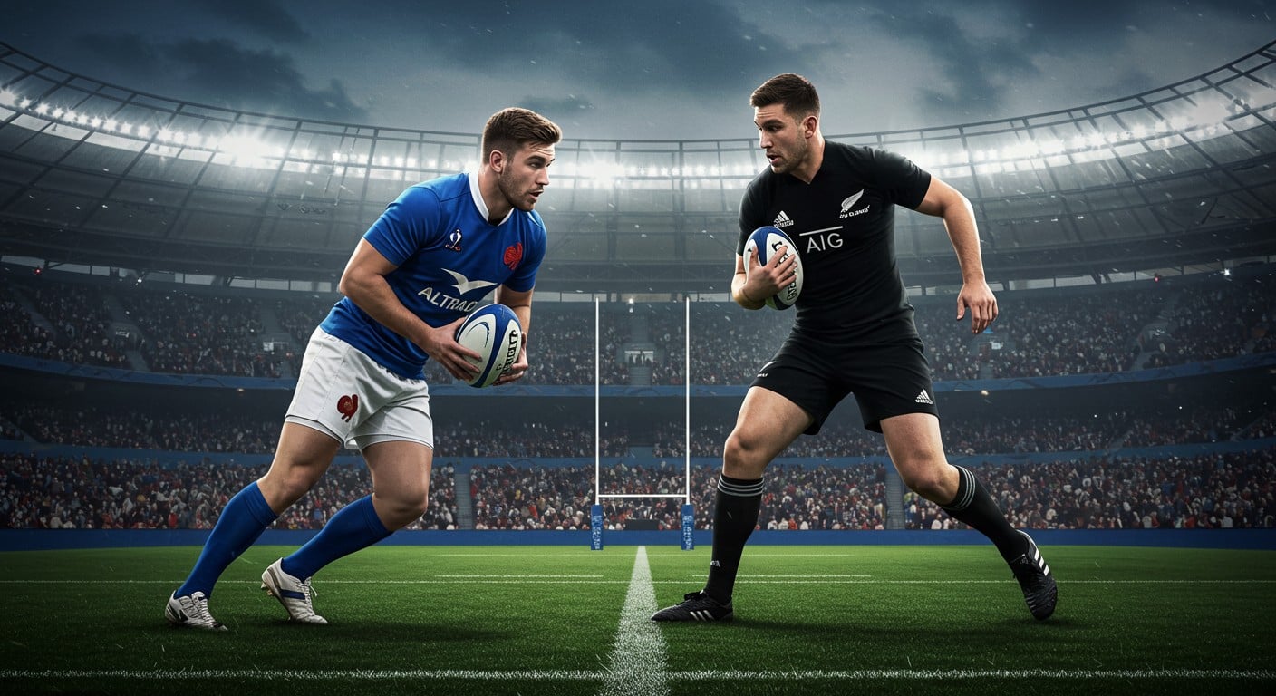Les Bleus affrontent les All Blacks dans un test-match crucial. Suivez le choc rugby pour une victoire historique !