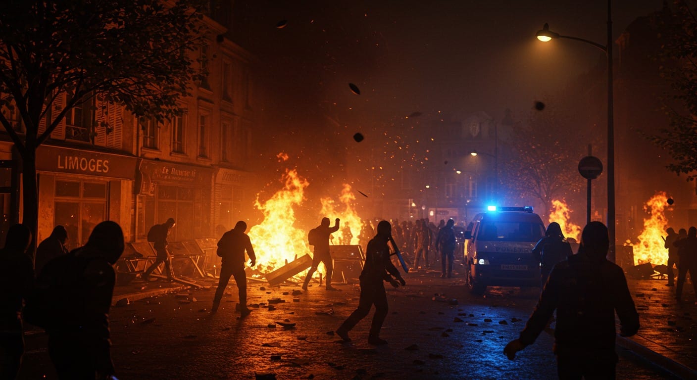 Violences nocturnes à Limoges : des policiers blessés par des projectiles dans un quartier sensible. Découvrez les détails de cet affrontement tendu.