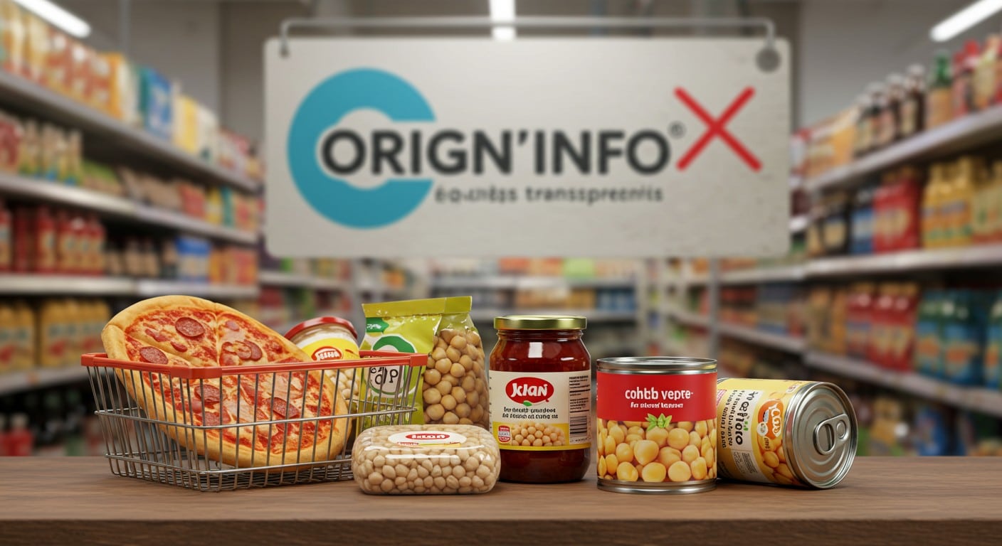 Découvrez pourquoi le logo Origin’Info, censé révéler l’origine des ingrédients, reste introuvable et comment les consommateurs sont laissés dans le flou.