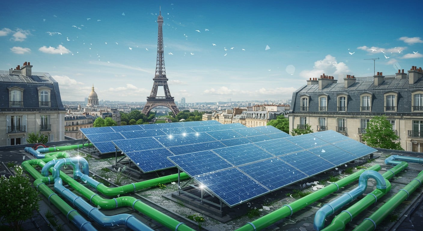 Paris accélère sur l'énergie solaire avec des panneaux sur les toits publics et privés. Découvrez comment la Ville vise 100% d'énergie renouvelable d'ici 2050.