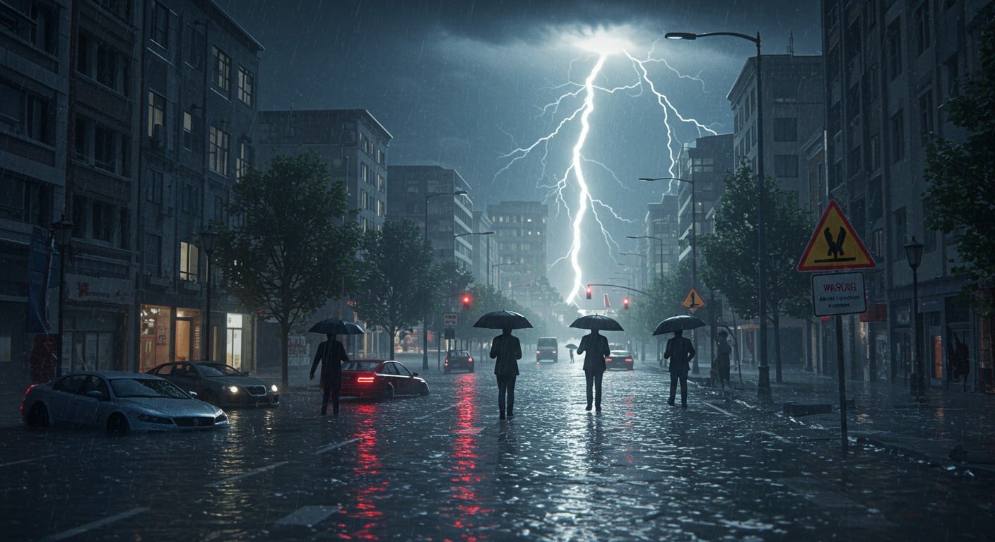 Alerte orange pour pluie et inondation en Manche, Calvados et Ille-et-Vilaine. Découvrez les impacts et conseils pour rester en sécurité face aux orages.